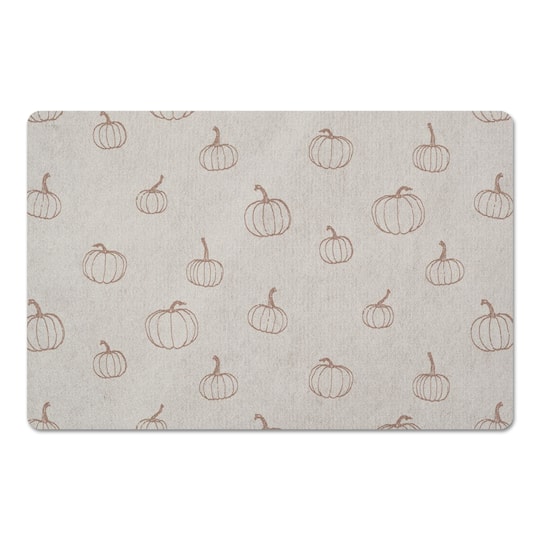 Dusty Rose Mini Pumpkin Pattern Floor Mat
